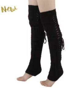 New! VACKRALIV YOGA Yoga Soft Warm Ups Knit long, black